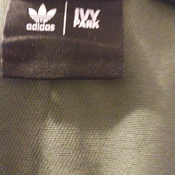 Adidas Ivy Park Hooded Twill Heavyweight Jacket Wild Pine Black Houndstooth - Picture 10 of 12